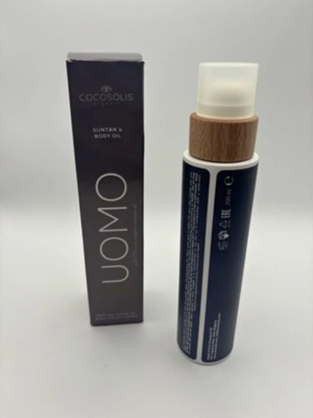 COCOSOLIS UOMO men’s Tan Accelerator Organic Suntan & Body Oil 200ml For Him